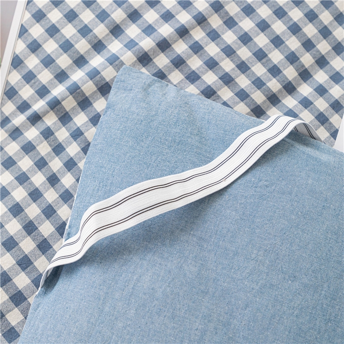 91家纺网 家纺一手货源 找家纺 悠米悠家 2025新款新疆长绒棉可拆洗棉花夹棉床褥垫成人款 蓝小格