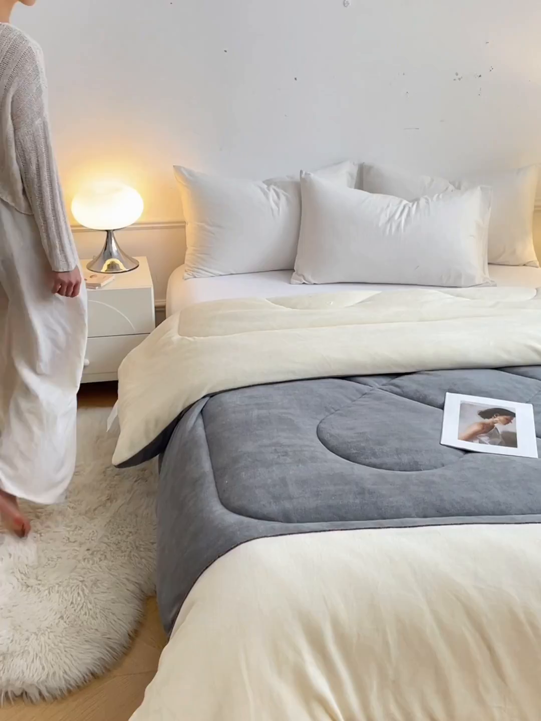 91家纺网 家纺一手货源 找家纺 （总）VIP被业 2025新款高克重加绒加厚牛奶绒冬被拼接设计被子被芯