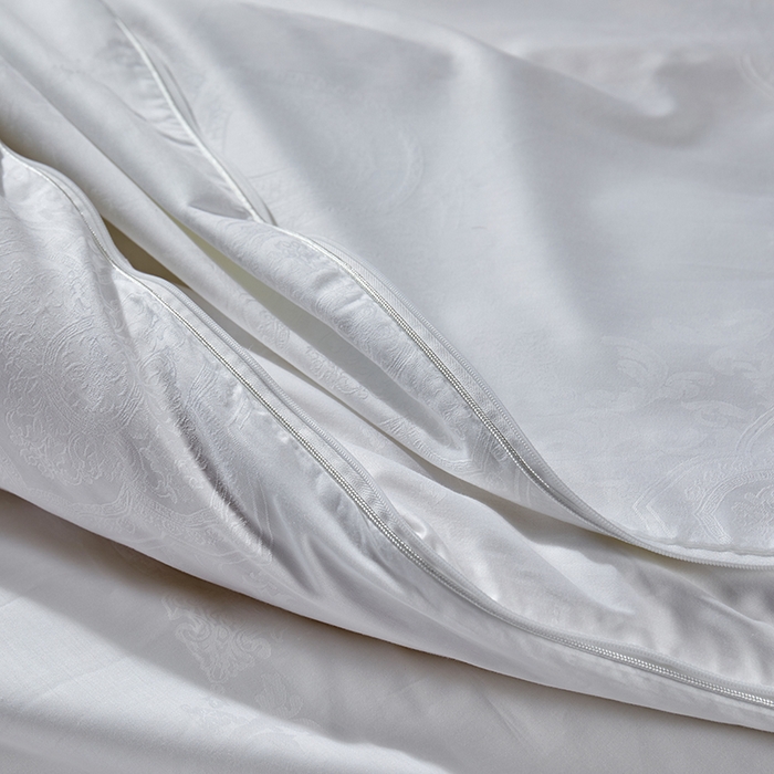 91家纺网 家纺一手货源 找家纺 群鹿蚕丝羽绒馆 【榨蚕丝填充包过质检】2025新款拉链升级款蚕丝二合一加厚子母被被子被芯 白