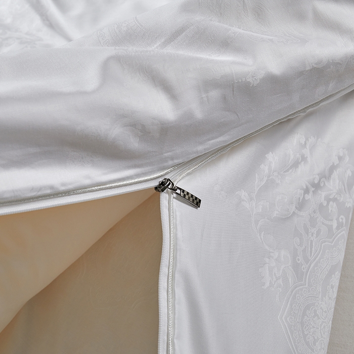 91家纺网 家纺一手货源 找家纺 群鹿蚕丝羽绒馆 【榨蚕丝填充包过质检】2025新款拉链升级款蚕丝二合一加厚子母被被子被芯 白