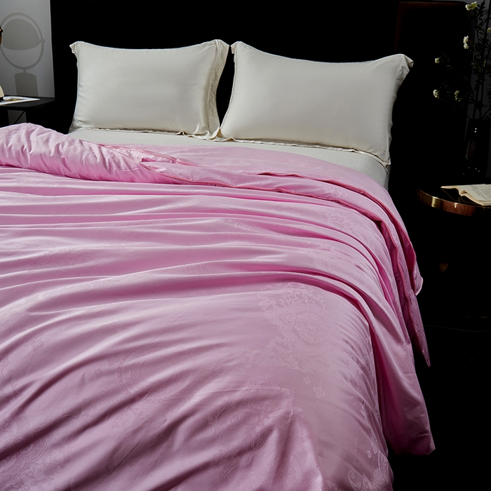 91家纺网 家纺一手货源 找家纺 群鹿蚕丝羽绒馆 【榨蚕丝填充包过质检】2025新款拉链升级款蚕丝二合一加厚子母被被子被芯 粉