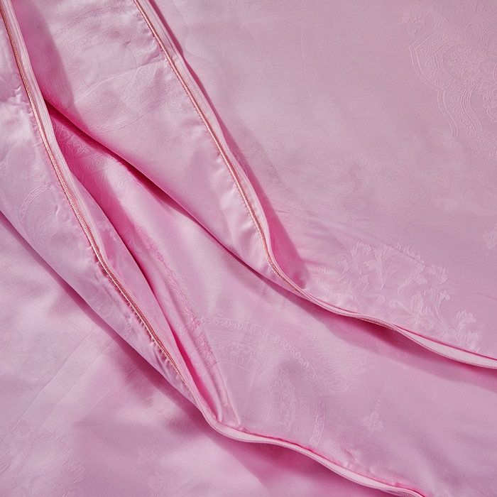 91家纺网 家纺一手货源 找家纺 群鹿蚕丝羽绒馆 【榨蚕丝填充包过质检】2025新款拉链升级款蚕丝二合一加厚子母被被子被芯 粉