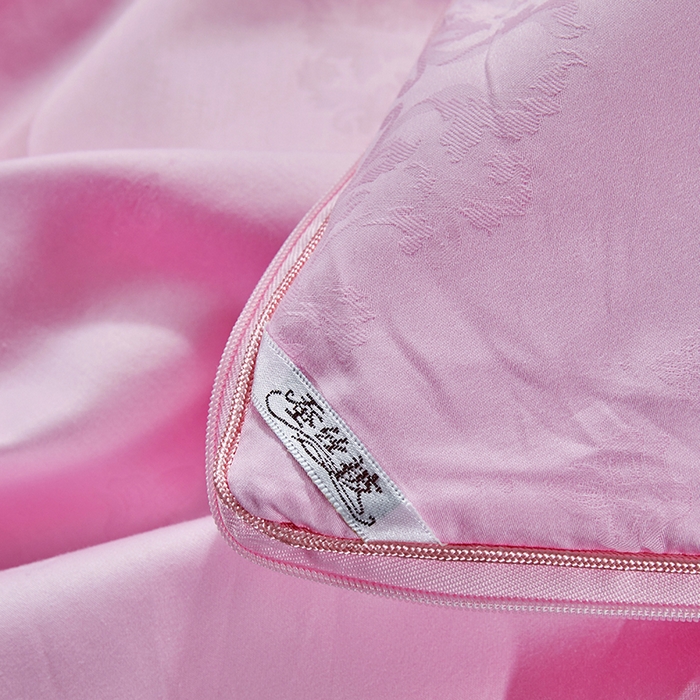 91家纺网 家纺一手货源 找家纺 群鹿蚕丝羽绒馆 【榨蚕丝填充包过质检】2025新款拉链升级款蚕丝二合一加厚子母被被子被芯 粉