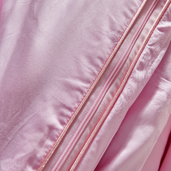 91家纺网 家纺一手货源 找家纺 群鹿蚕丝羽绒馆 【榨蚕丝填充包过质检】2025新款拉链升级款蚕丝二合一加厚子母被被子被芯 粉