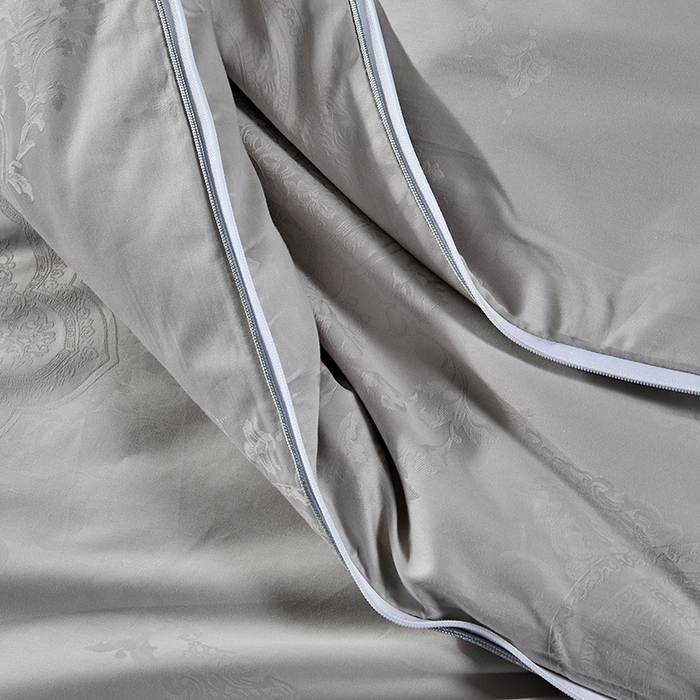 91家纺网 家纺一手货源 找家纺 群鹿蚕丝羽绒馆 【榨蚕丝填充包过质检】2025新款拉链升级款蚕丝二合一加厚子母被被子被芯 灰