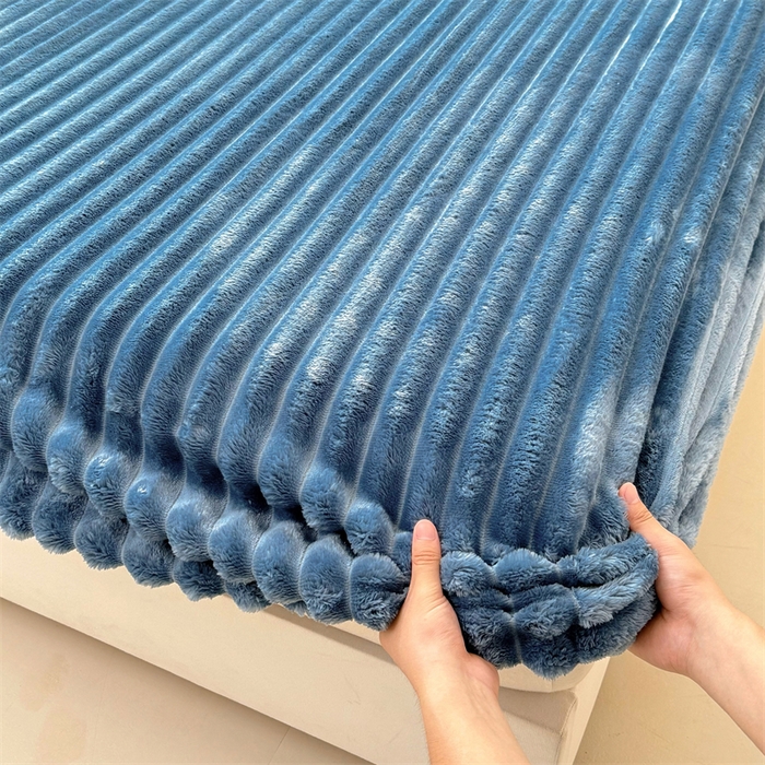 91家纺网 家纺一手货源 找家纺 （总）馨乐家纺 2025新款A类300g兔毛抽条床笠