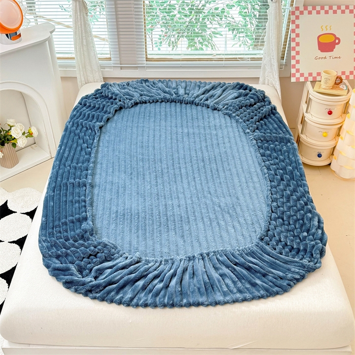 91家纺网 家纺一手货源 找家纺 （总）馨乐家纺 2025新款A类300g兔毛抽条床笠