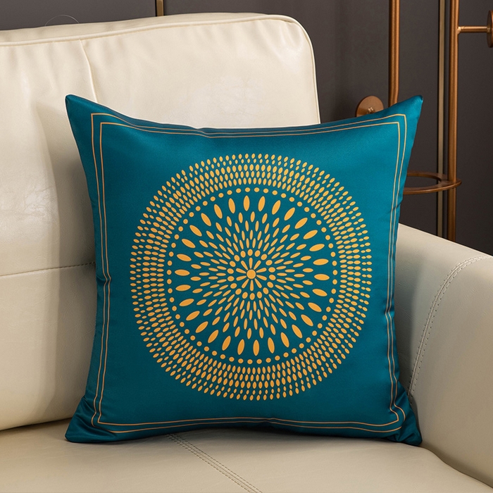 91家纺网 家纺一手货源 找家纺 新奇异 2025新款马仕仿真丝抱枕（支持定制）FA深绿年轮