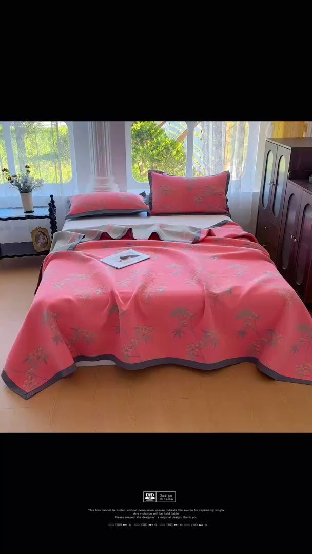 91家纺网 家纺一手货源 找家纺 七七家纺 2025新款新疆长绒棉盖毯 竹韵松声