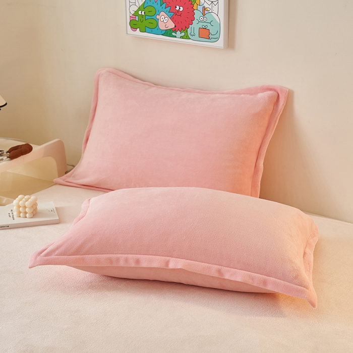 91家纺网 家纺一手货源 找家纺 （总）2025新款多巴胺小红书纯色牛奶绒四件套牛奶绒被套跨境定制-风格二