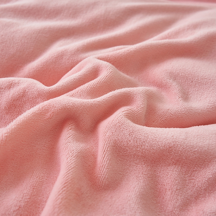 91家纺网 家纺一手货源 找家纺 2025新款多巴胺小红书纯色牛奶绒四件套牛奶绒被套跨境定制-风格二 樱花粉灰