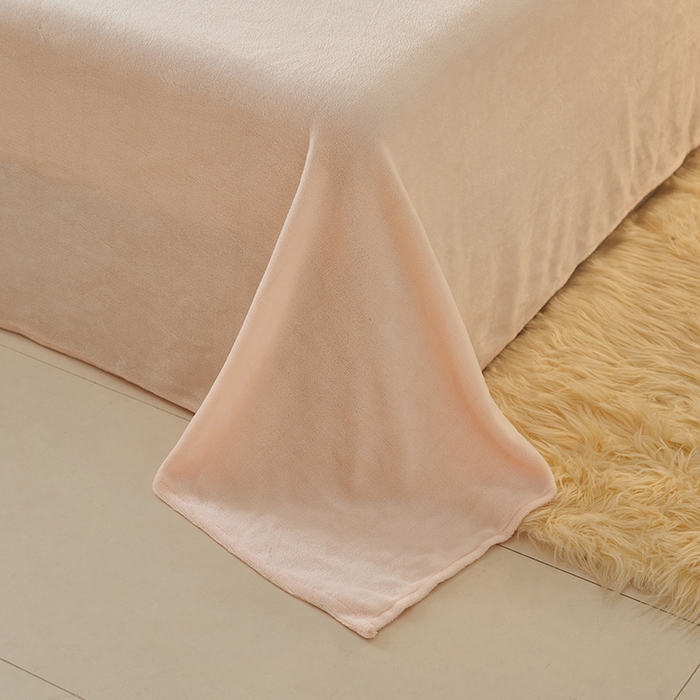 91家纺网 家纺一手货源 找家纺 2025新款多巴胺小红书纯色牛奶绒四件套牛奶绒被套跨境定制-风格二 天蓝奶油