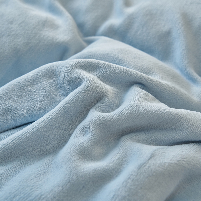 91家纺网 家纺一手货源 找家纺 2025新款多巴胺小红书纯色牛奶绒四件套牛奶绒被套跨境定制-风格二 天蓝奶油