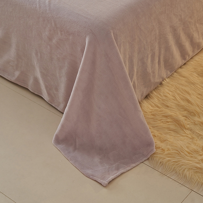 91家纺网 家纺一手货源 找家纺 2025新款多巴胺小红书纯色牛奶绒四件套牛奶绒被套跨境定制-风格二 天蓝灰