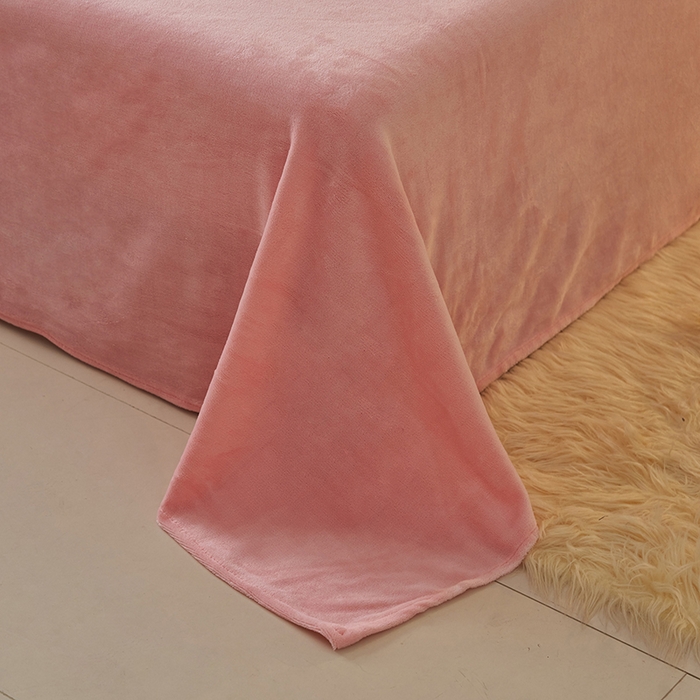 91家纺网 家纺一手货源 找家纺 2025新款多巴胺小红书纯色牛奶绒四件套牛奶绒被套跨境定制-风格二 奶油樱花粉