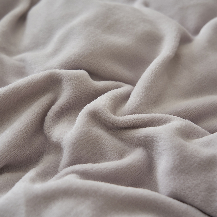 91家纺网 家纺一手货源 找家纺 2025新款多巴胺小红书纯色牛奶绒四件套牛奶绒被套跨境定制-风格二 灰色奶油