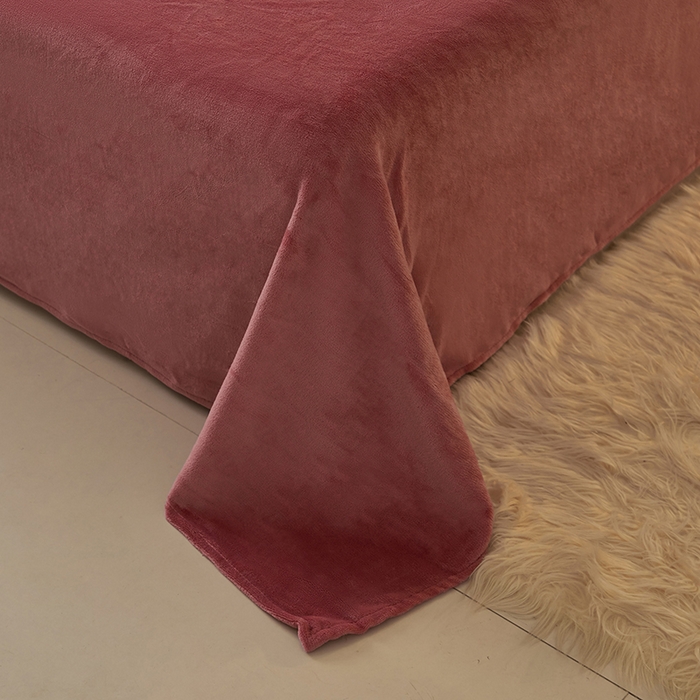 91家纺网 家纺一手货源 找家纺 2025新款多巴胺小红书纯色牛奶绒四件套牛奶绒被套跨境定制-风格二 奶油豆沙