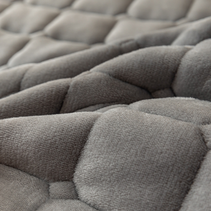 91家纺网 家纺一手货源 找家纺 卡伦家纺 2025新款A类牛奶绒夹棉加厚床垫单人双人床垫保护垫 高级灰