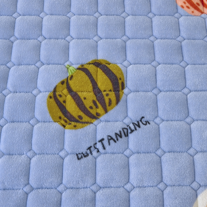 91家纺网 家纺一手货源 找家纺 卡伦家纺 2025新款A类牛奶绒夹棉加厚床垫单人双人床垫保护垫 南瓜灰灰