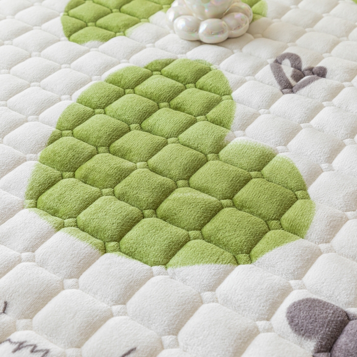 91家纺网 家纺一手货源 找家纺 卡伦家纺 2025新款A类牛奶绒夹棉加厚床垫单人双人床垫保护垫 心相印