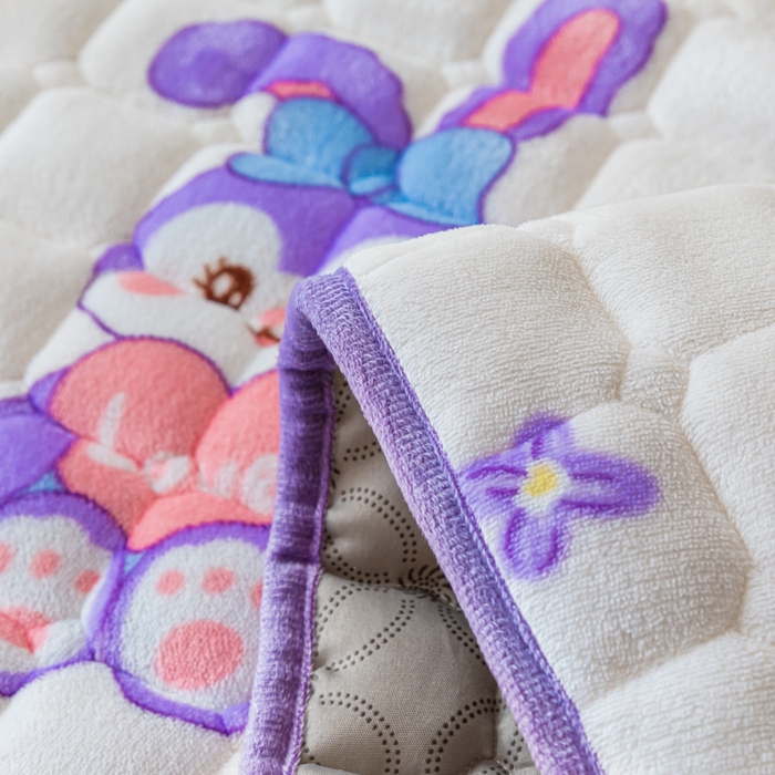 91家纺网 家纺一手货源 找家纺 卡伦家纺 2025新款A类牛奶绒夹棉加厚床垫单人双人床垫保护垫 星梦露