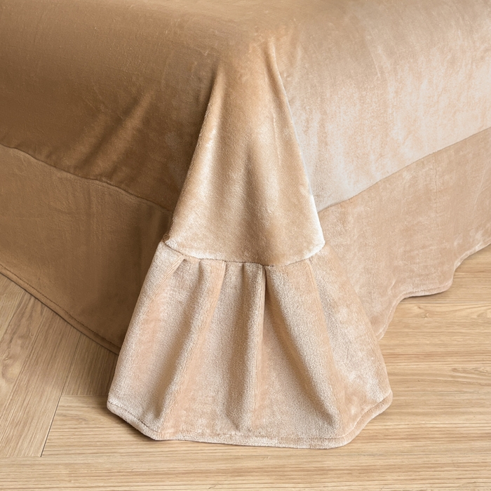 91家纺网 家纺一手货源 找家纺 诺梵2025新款牛8斤奶绒印花包边四件套安夏