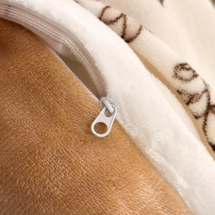 91家纺网 家纺一手货源 找家纺 诺梵2025新款牛8斤奶绒印花包边四件套浮生若梦-咖