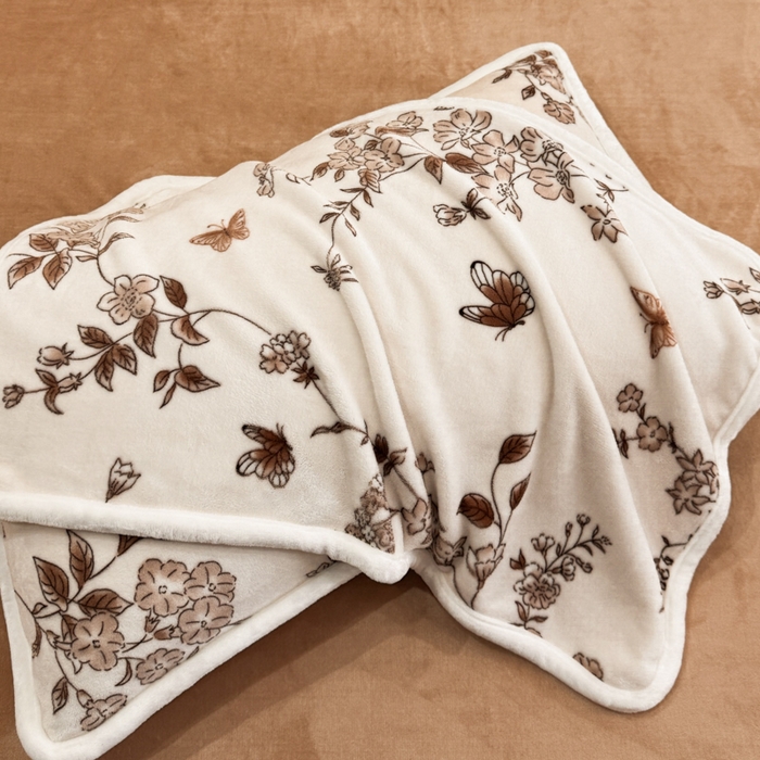 91家纺网 家纺一手货源 找家纺 诺梵2025新款牛8斤奶绒印花包边四件套浮生若梦-咖