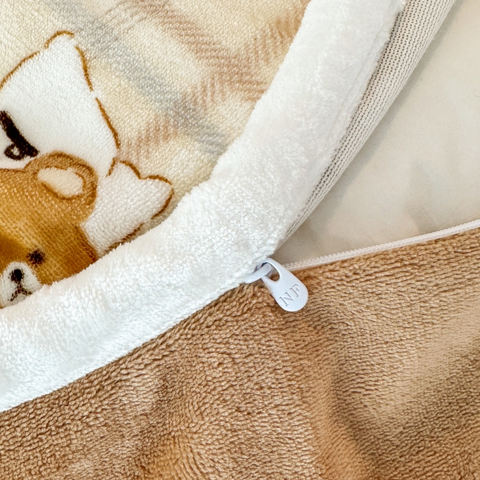 91家纺网 家纺一手货源 找家纺 诺梵2025新款牛8斤奶绒印花包边四件套乖乖熊