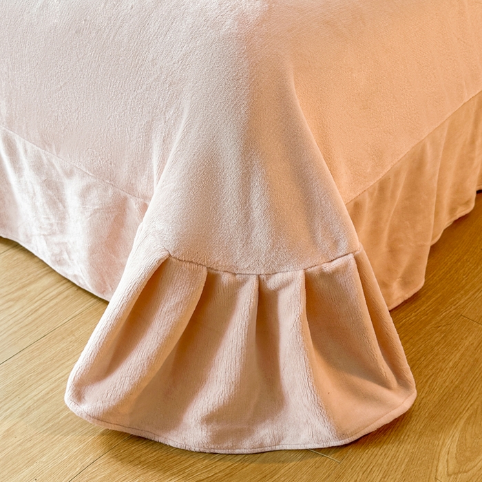 91家纺网 家纺一手货源 找家纺 诺梵2025新款牛8斤奶绒印花包边四件套蝴蝶结