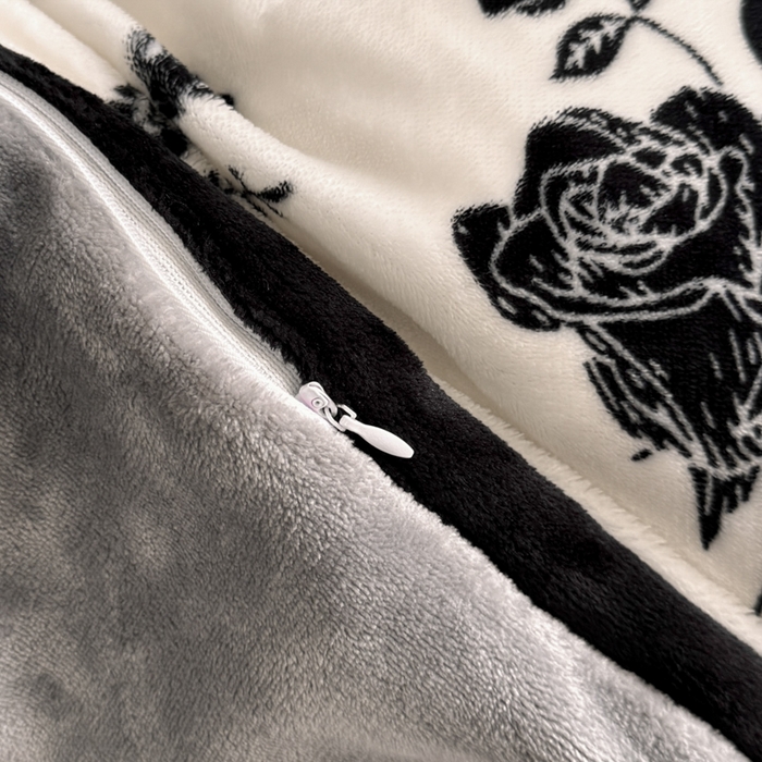 91家纺网 家纺一手货源 找家纺 诺梵2025新款牛8斤奶绒印花包边四件套花野