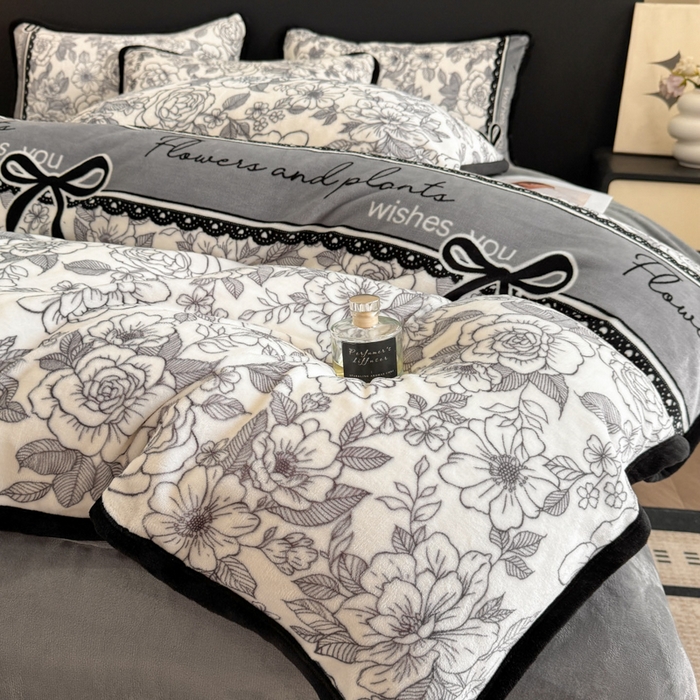 91家纺网 家纺一手货源 找家纺 诺梵2025新款牛8斤奶绒印花包边四件套锦绣