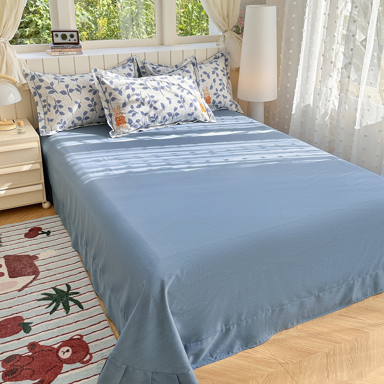 91家纺网 家纺一手货源 找家纺 （总）简约家纺 2025新款全棉磨毛印花单品床单