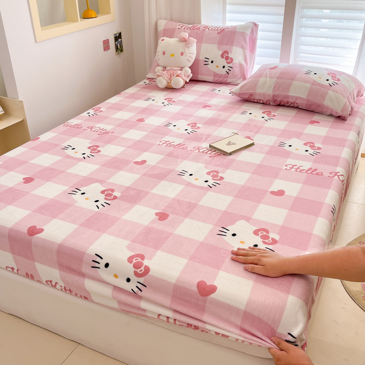 91家纺网 家纺一手货源 找家纺 （总）金爱家 2025新款三丽鸥牛奶绒床笠单床笠床笠单件