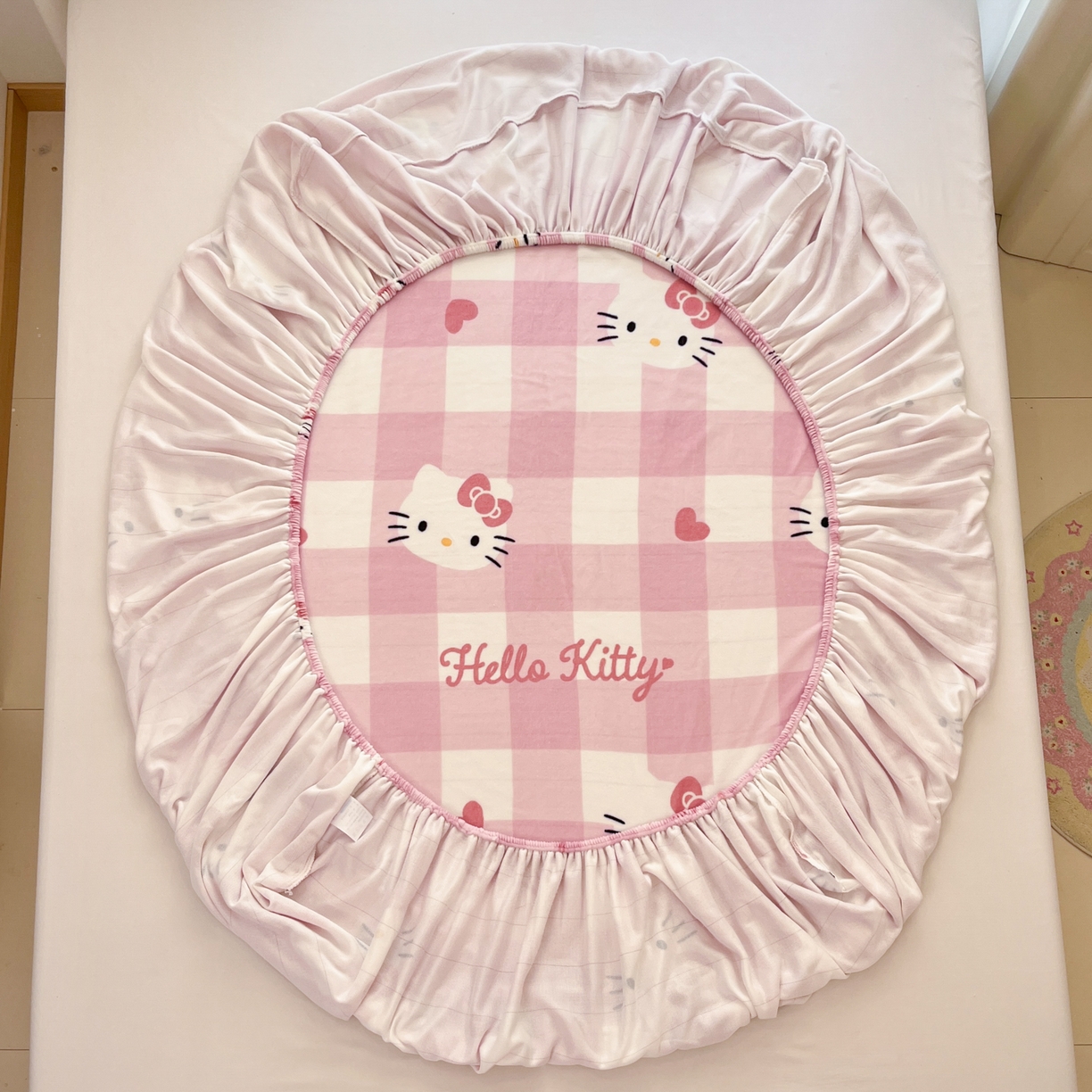 91家纺网 家纺一手货源 找家纺 金爱家 2025新款三丽鸥牛奶绒床笠单床笠床笠单件 绒单品-粉梦kt