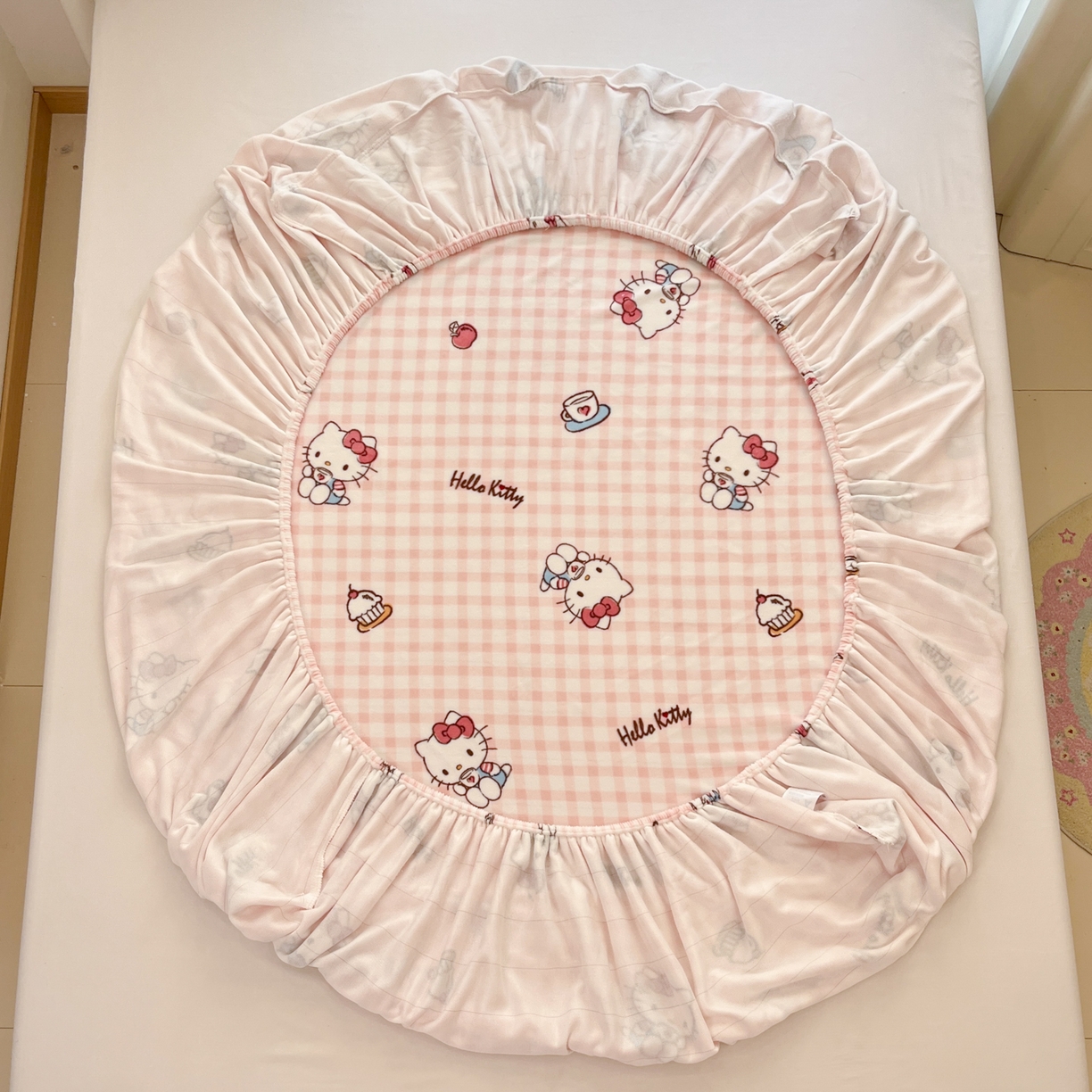 91家纺网 家纺一手货源 找家纺 金爱家 2025新款三丽鸥牛奶绒床笠单床笠床笠单件 绒单品-甜心kt粉