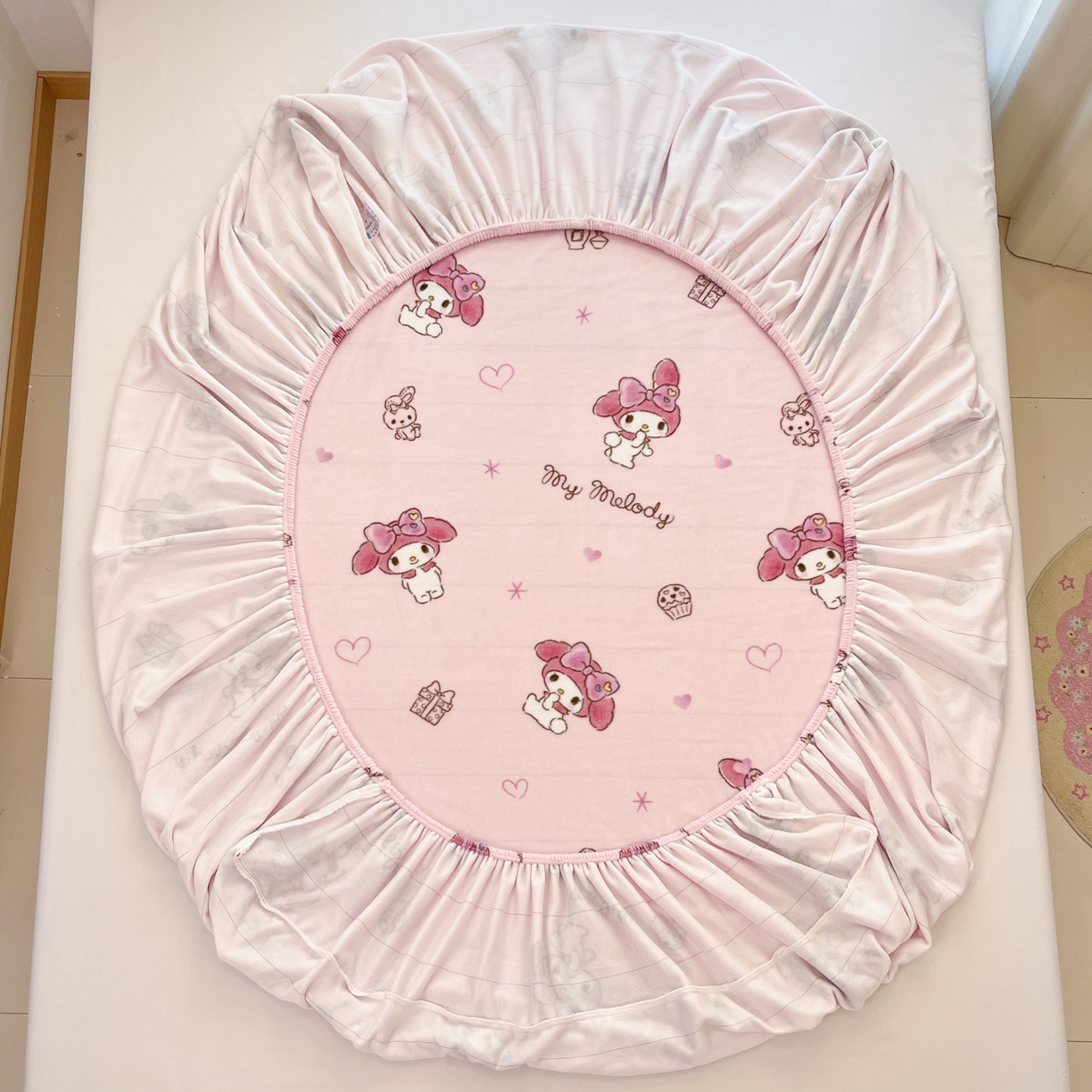 91家纺网 家纺一手货源 找家纺 金爱家 2025新款三丽鸥牛奶绒床笠单床笠床笠单件 绒单品-萌萌美乐蒂