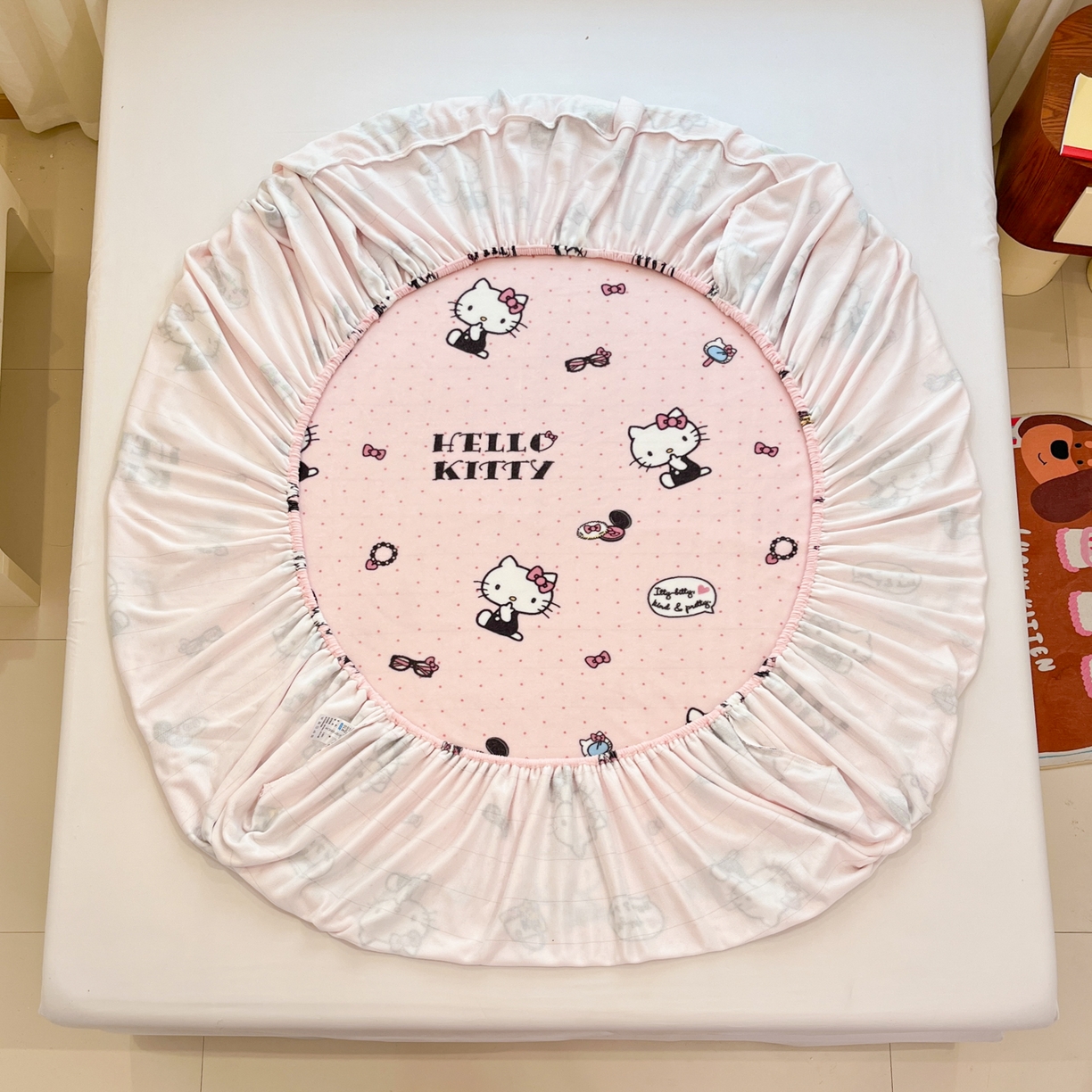 91家纺网 家纺一手货源 找家纺 金爱家 2025新款三丽鸥牛奶绒床笠单床笠床笠单件 绒小版单品-美美kt