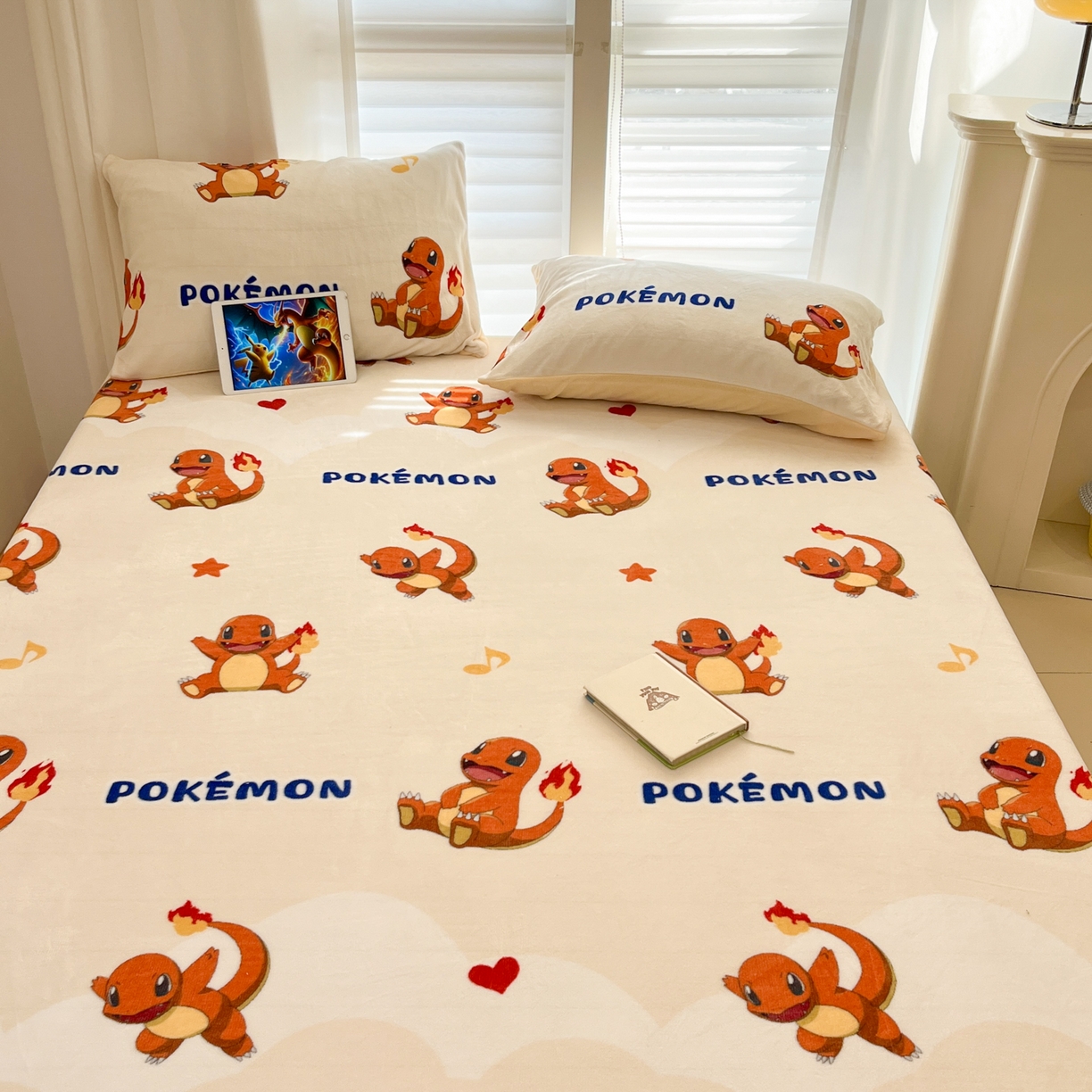 91家纺网 家纺一手货源 找家纺 金爱家 2025新款牛奶绒保暖床笠床笠单件单床笠 绒单品-开心喷火龙