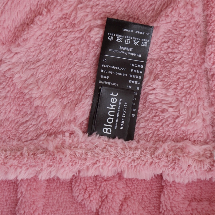 91家纺网 家纺一手货源 找家纺 栩裕纺织 2025新款双面塔芙绒毛毯家用毯子卷边款 塔夫绒-玫瑰粉