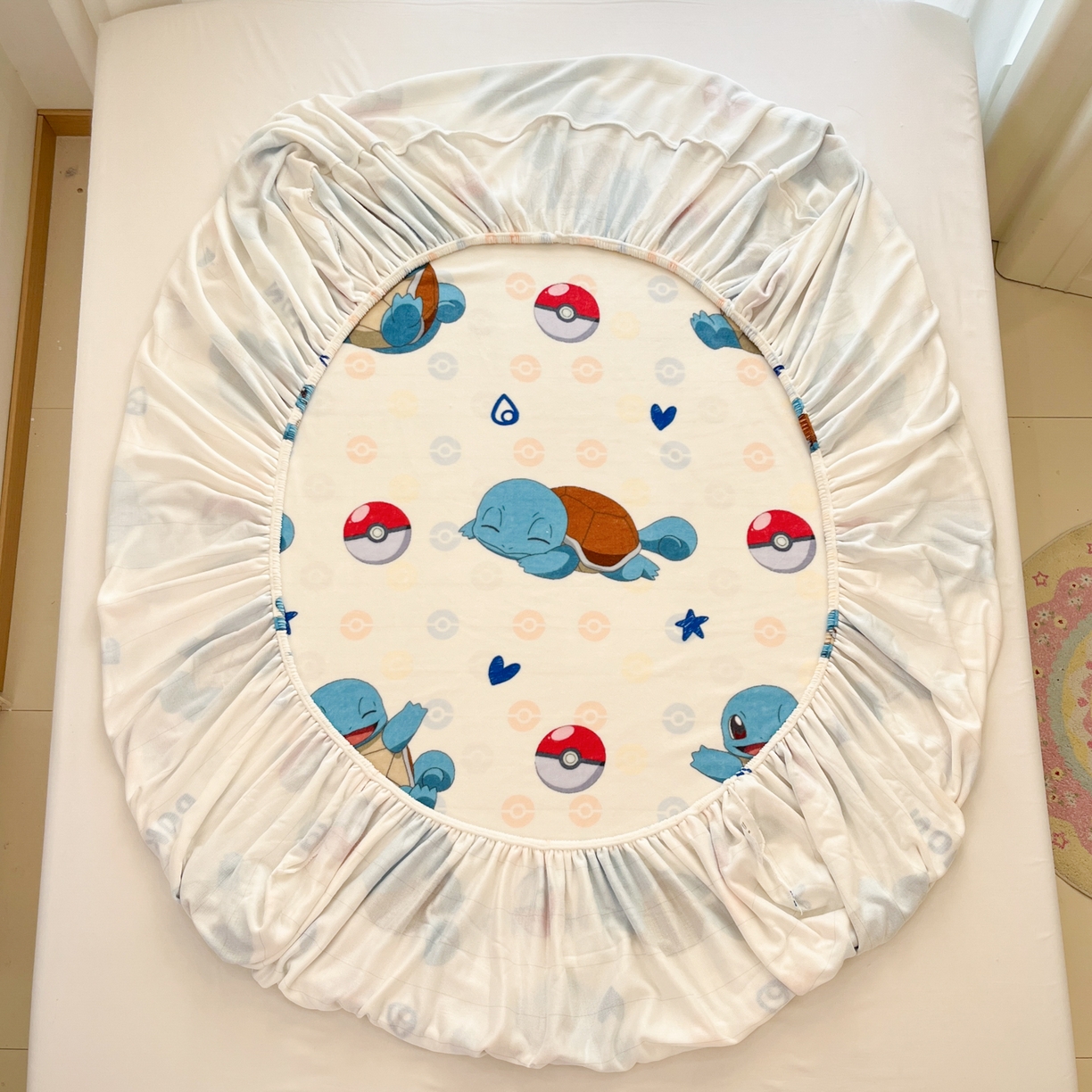 91家纺网 家纺一手货源 找家纺 金爱家 2025新款牛奶绒保暖床笠床笠单件单床笠 绒单品-欢乐杰尼龟