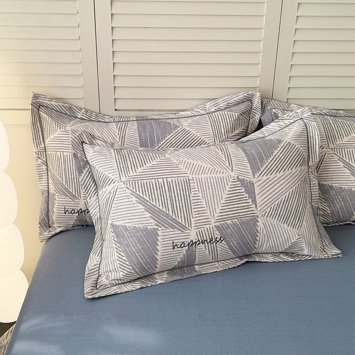 91家纺网 家纺一手货源 找家纺 简约家纺 2025新款全棉磨毛印花单品床单 时光机-灰