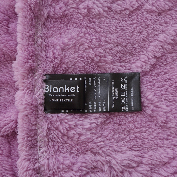 91家纺网 家纺一手货源 找家纺 栩裕纺织 2025新款双面塔芙绒毛毯家用毯子卷边款 塔夫绒-莫奈紫