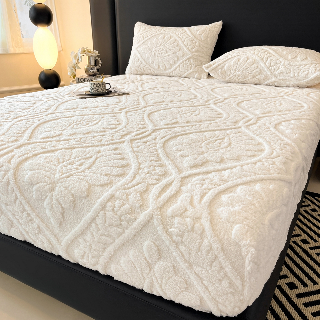 91家纺网 家纺一手货源 找家纺 （总）乐家欣 2025新款提花塔芙绒床笠床笠单件单床笠-繁花系列