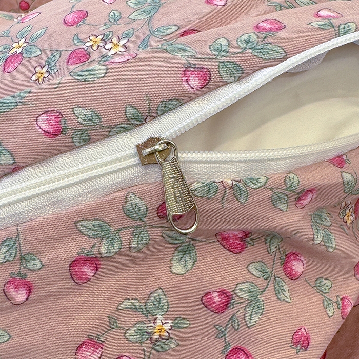 91家纺网 家纺一手货源 找家纺 竹合家纺 2025新款爆款韩国小布袋古法水洗云感四件套红果