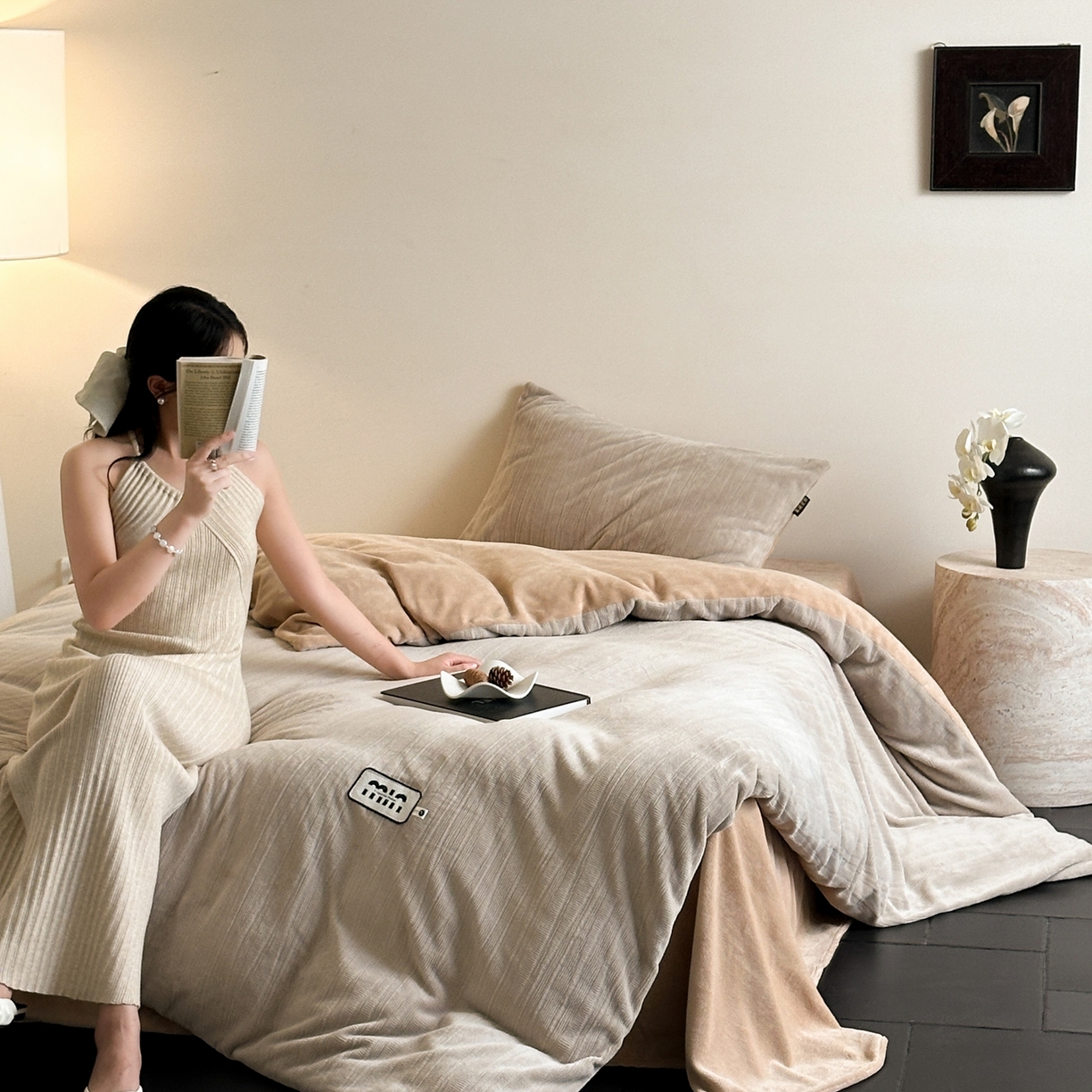 （总）栩裕纺织 2025新款秋冬简约保暖四件套-卡布奇诺