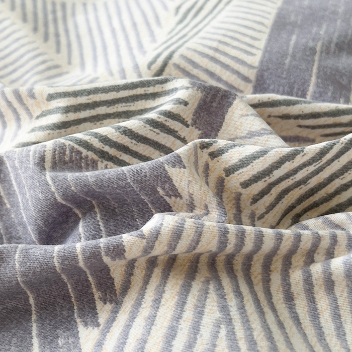 91家纺网 家纺一手货源 找家纺 2025新款全棉磨毛印花单品被套 时光机-灰