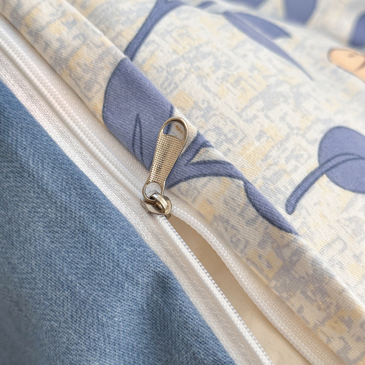 91家纺网 家纺一手货源 找家纺 2025新款全棉磨毛印花单品被套 童画小兔