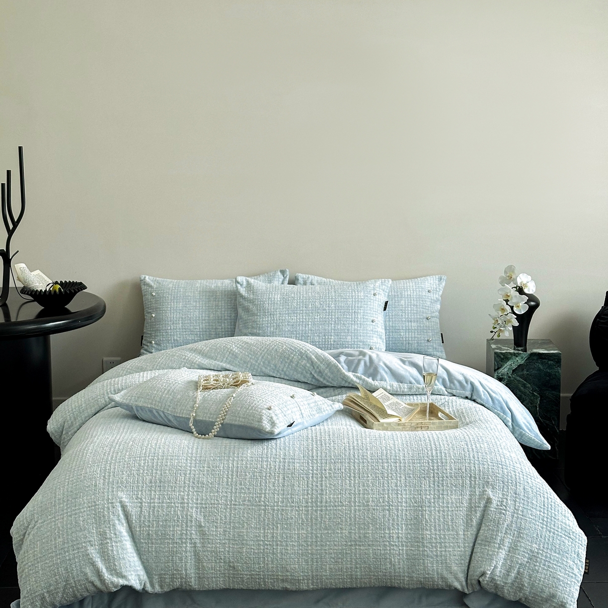 91家纺网 家纺一手货源 找家纺 （总）栩裕纺织 2025新款秋冬简约保暖四件套-风铃子