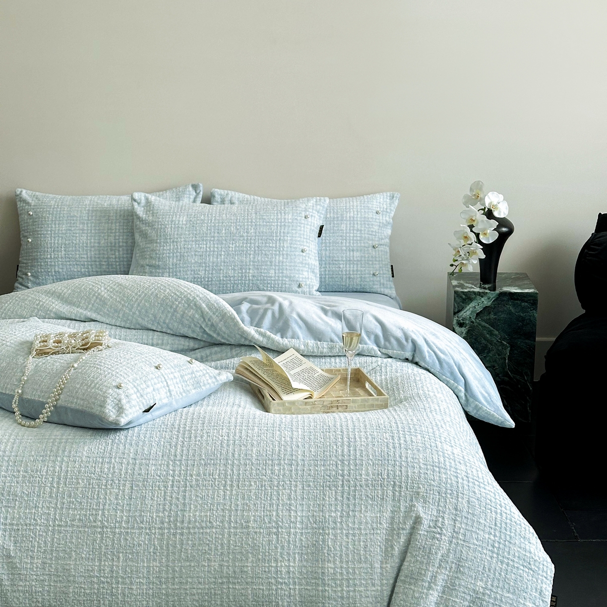 91家纺网 家纺一手货源 找家纺 （总）栩裕纺织 2025新款秋冬简约保暖四件套-风铃子